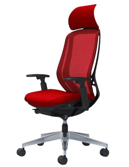 Крісло OKAMURA SYLPHY EXTRA HIGH BLACK (RED) для керівника