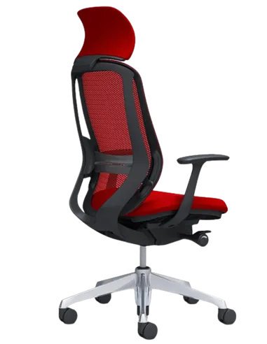 Крісло OKAMURA SYLPHY EXTRA HIGH BLACK (RED) для керівника