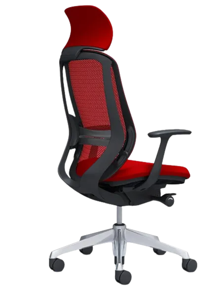 Крісло OKAMURA SYLPHY EXTRA HIGH BLACK (RED) для керівника