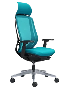 Крісло OKAMURA SYLPHY EXTRA HIGH BLACK (BLUE GREEN) для керівника