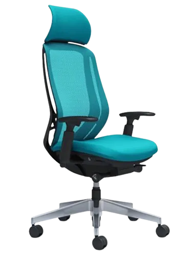 Крісло OKAMURA SYLPHY EXTRA HIGH BLACK (BLUE GREEN) для керівника
