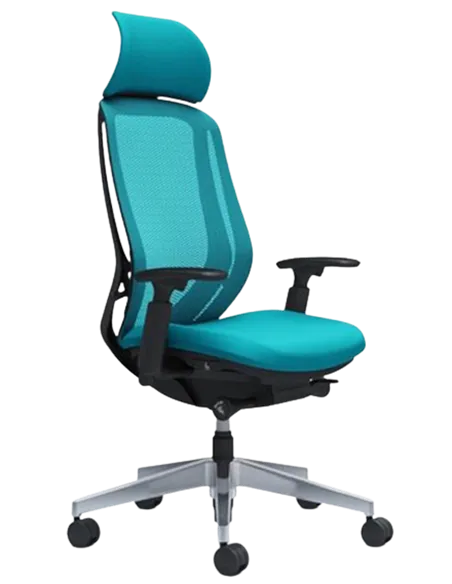 Крісло OKAMURA SYLPHY EXTRA HIGH BLACK (BLUE GREEN) для керівника