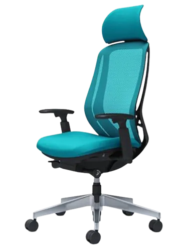 Крісло OKAMURA SYLPHY EXTRA HIGH BLACK (BLUE GREEN) для керівника
