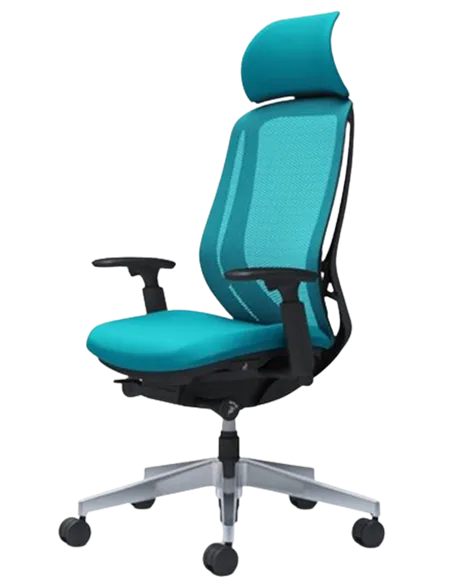 Крісло OKAMURA SYLPHY EXTRA HIGH BLACK (BLUE GREEN) для керівника