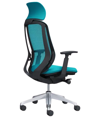 Крісло OKAMURA SYLPHY EXTRA HIGH BLACK (BLUE GREEN) для керівника