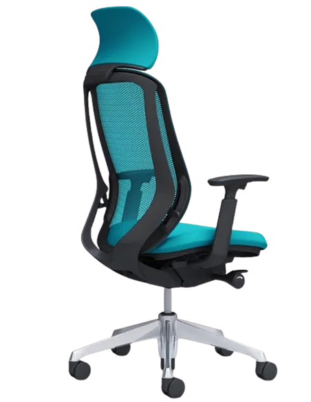 Крісло OKAMURA SYLPHY EXTRA HIGH BLACK (BLUE GREEN) для керівника