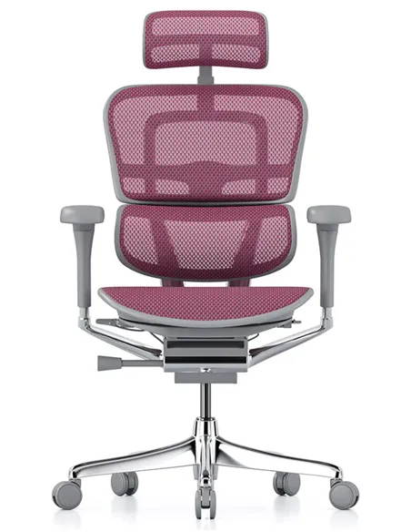 Крісло ERGOHUMAN ELITE 2 (EHE2-AG-HAM-5D-L, сітка T-168-B5 Pink), ергономічне