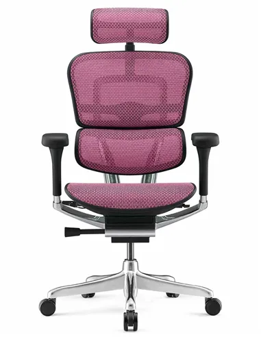 Кресло ERGOHUMAN LUXURY 2 (EHL2-AB-HAM-5D-L, сетка Т-168-B5 Pink), эргономичное