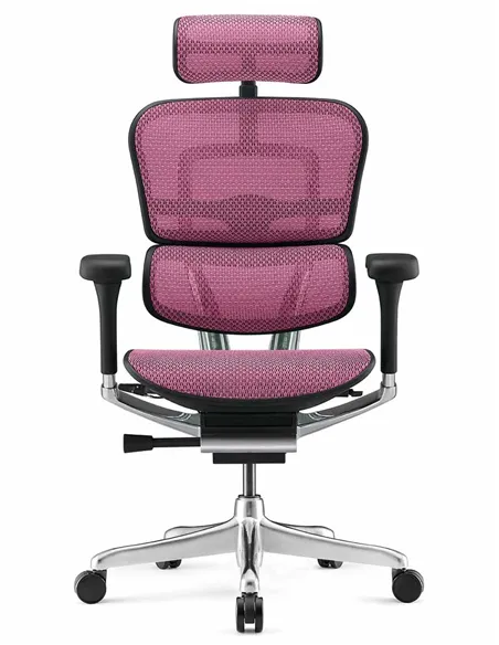 Кресло ERGOHUMAN LUXURY 2 (EHL2-AB-HAM-5D-L, сетка Т-168-B5 Pink), эргономичное