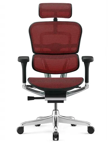 Крісло ERGOHUMAN LUXURY 2 (EHL2-AB-HAM-5D-L, сітка Т-168-B3 Scarlet), ергономічне