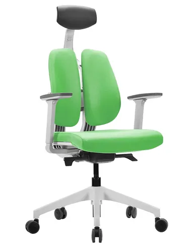 Крісло DUOREST D2 WHITE/GREEN, ортопедичне