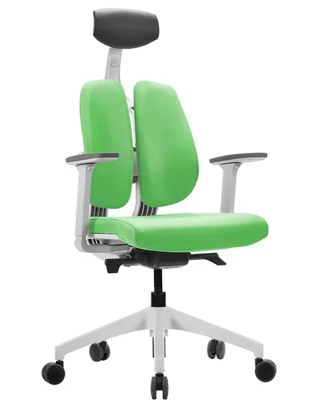 Крісло DUOREST D2 WHITE/GREEN, ортопедичне