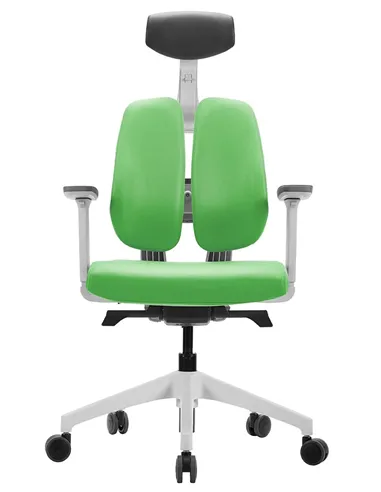 Крісло DUOREST D2 WHITE/GREEN, ортопедичне
