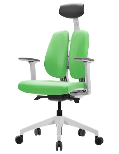 Крісло DUOREST D2 WHITE/GREEN, ортопедичне