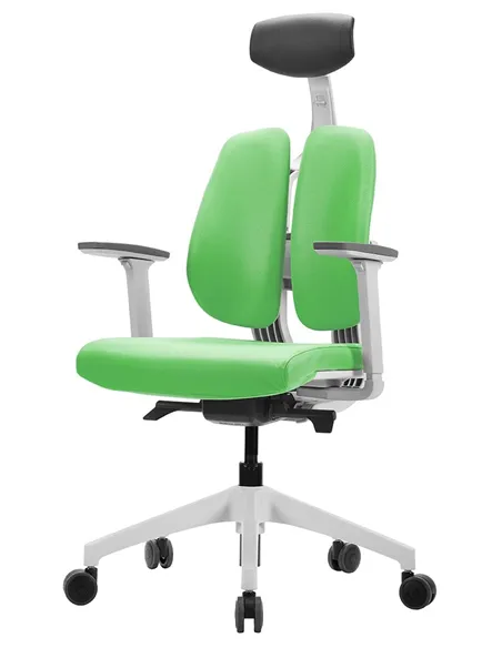 Крісло DUOREST D2 WHITE/GREEN, ортопедичне