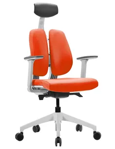 Крісло DUOREST D2 WHITE/ORANGE, ортопедичне