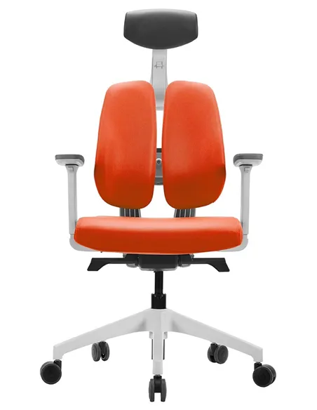 Кресло DUOREST D2 WHITE/ORANGE, ортопедическое