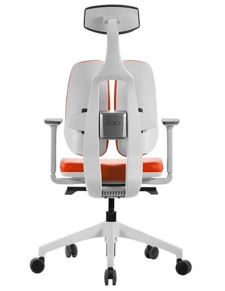 Кресло DUOREST D2 WHITE/ORANGE, ортопедическое