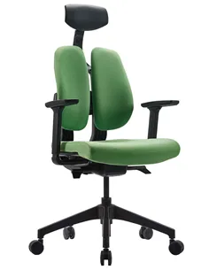 Кресло DUOREST D2 BLACK/GREEN, ортопедическое