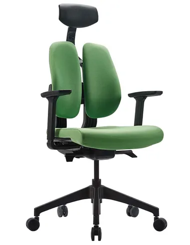 Кресло DUOREST D2 BLACK/GREEN, ортопедическое