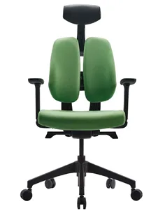Кресло DUOREST D2 BLACK/GREEN, ортопедическое 2