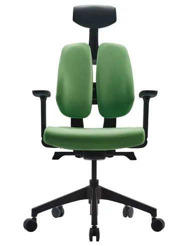 Кресло DUOREST D2 BLACK/GREEN, ортопедическое