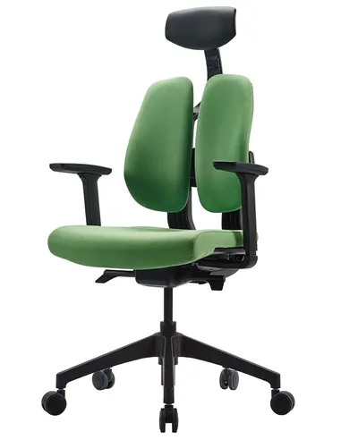 Кресло DUOREST D2 BLACK/GREEN, ортопедическое