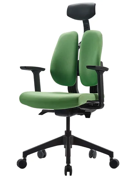 Кресло DUOREST D2 BLACK/GREEN, ортопедическое