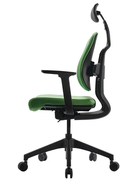 Кресло DUOREST D2 BLACK/GREEN, ортопедическое