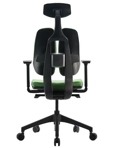 Кресло DUOREST D2 BLACK/GREEN, ортопедическое