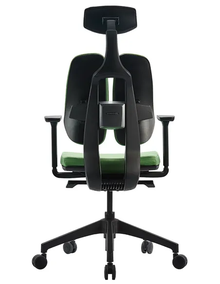 Кресло DUOREST D2 BLACK/GREEN, ортопедическое