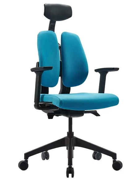 Кресло DUOREST D2 BLACK/BLUE, ортопедическое