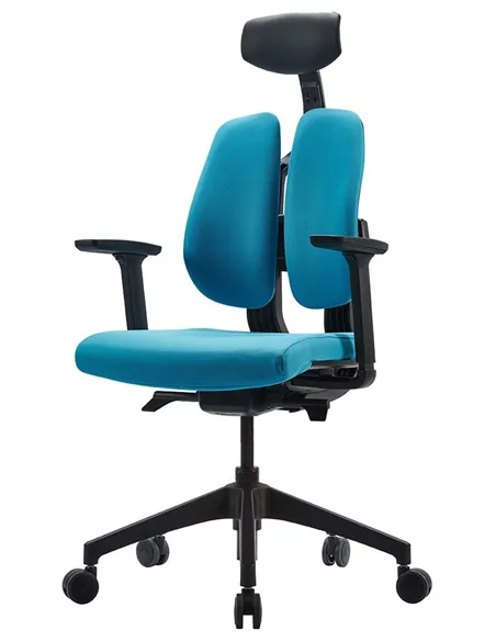 Кресло DUOREST D2 BLACK/BLUE, ортопедическое