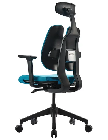 Кресло DUOREST D2 BLACK/BLUE, ортопедическое