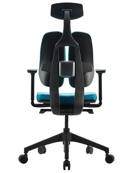 Кресло DUOREST D2 BLACK/BLUE, ортопедическое