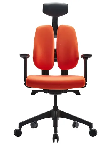 Крісло DUOREST D2 BLACK/ORANGE, ортопедичне