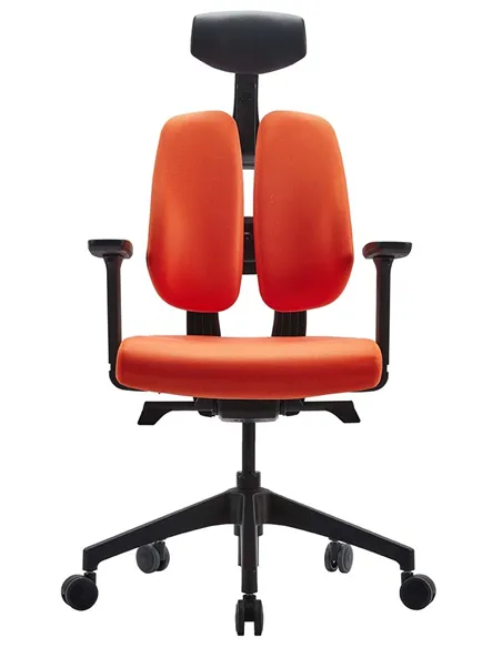 Крісло DUOREST D2 BLACK/ORANGE, ортопедичне