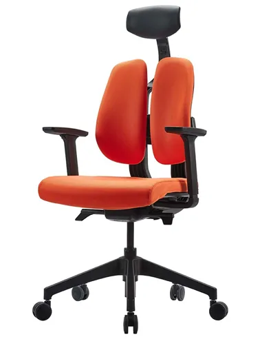Крісло DUOREST D2 BLACK/ORANGE, ортопедичне