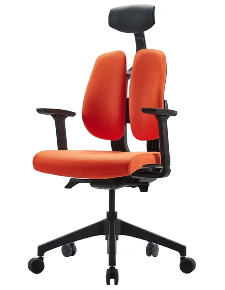 Крісло DUOREST D2 BLACK/ORANGE, ортопедичне