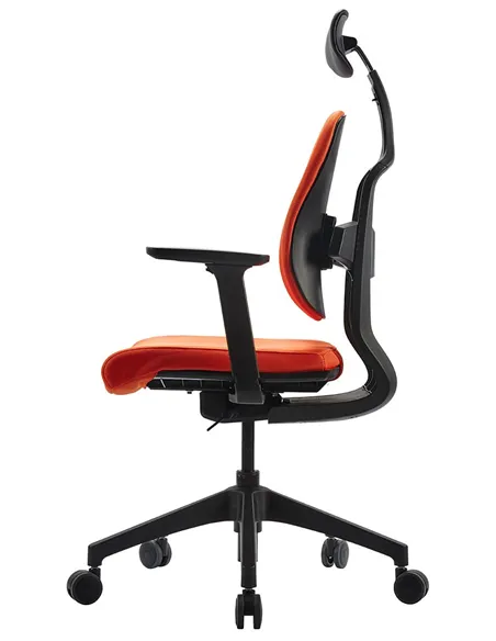 Крісло DUOREST D2 BLACK/ORANGE, ортопедичне