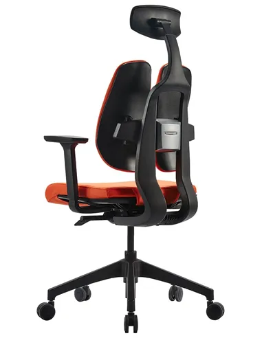 Крісло DUOREST D2 BLACK/ORANGE, ортопедичне