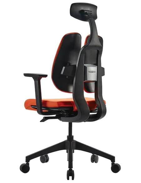 Крісло DUOREST D2 BLACK/ORANGE, ортопедичне
