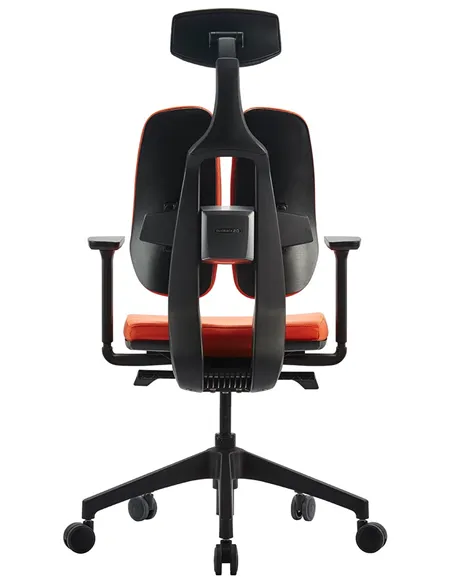 Крісло DUOREST D2 BLACK/ORANGE, ортопедичне