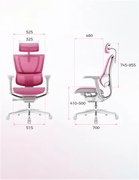 Крісло MIRUS-IOO 2 (IOOE2-AB-HAM-5D-L, сітка T-168-B5 PINK), ергономічне