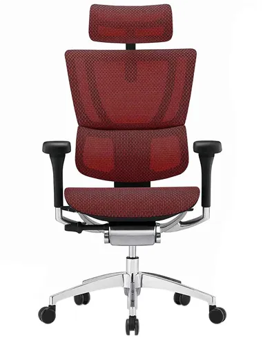 Крісло MIRUS-IOO 2 (IOOE2-AB-HAM-5D-L, сітка T-168-B3 Scarlet), ергономічне