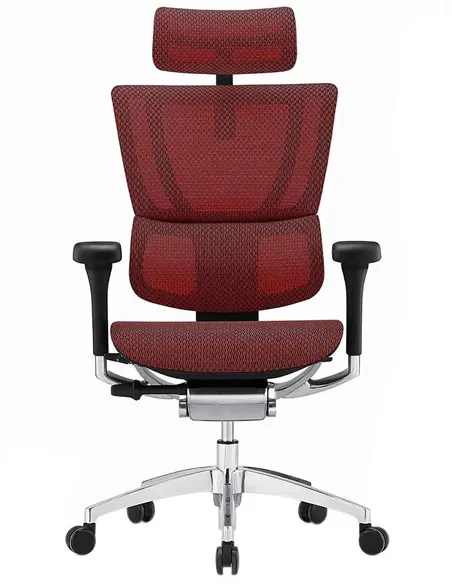 Крісло MIRUS-IOO 2 (IOOE2-AB-HAM-5D-L, сітка T-168-B3 Scarlet), ергономічне