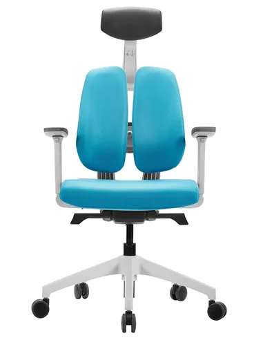 Крісло DUOREST D2 WHITE/BLUE ортопедичне