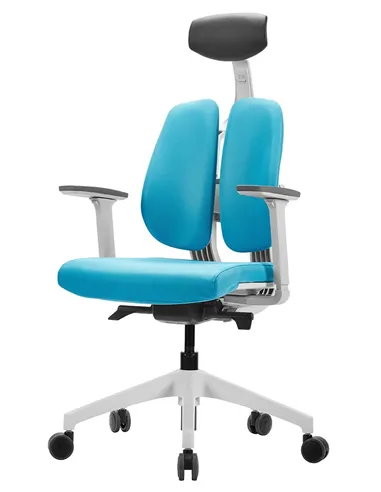 Крісло DUOREST D2 WHITE/BLUE ортопедичне