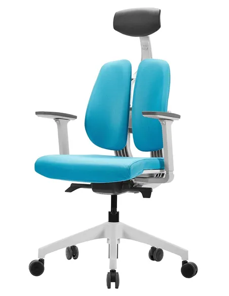 Крісло DUOREST D2 WHITE/BLUE ортопедичне