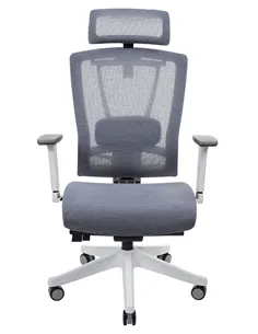 Крісло ERGO CHAIR 2 MESH WHITE, ергономічне, сіре 2